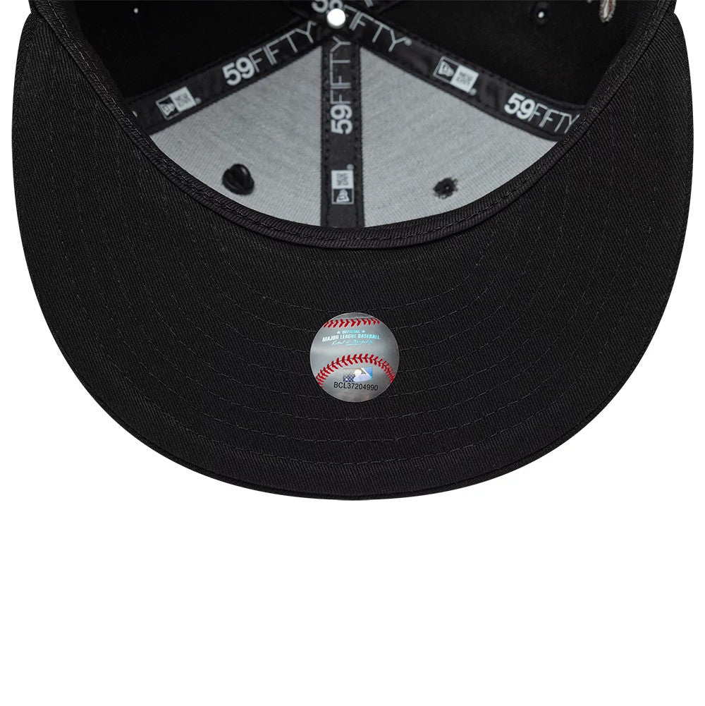 Pictured is this MLB Food Chicago White Sox 59FIFTY Fitted cap in black. 7
