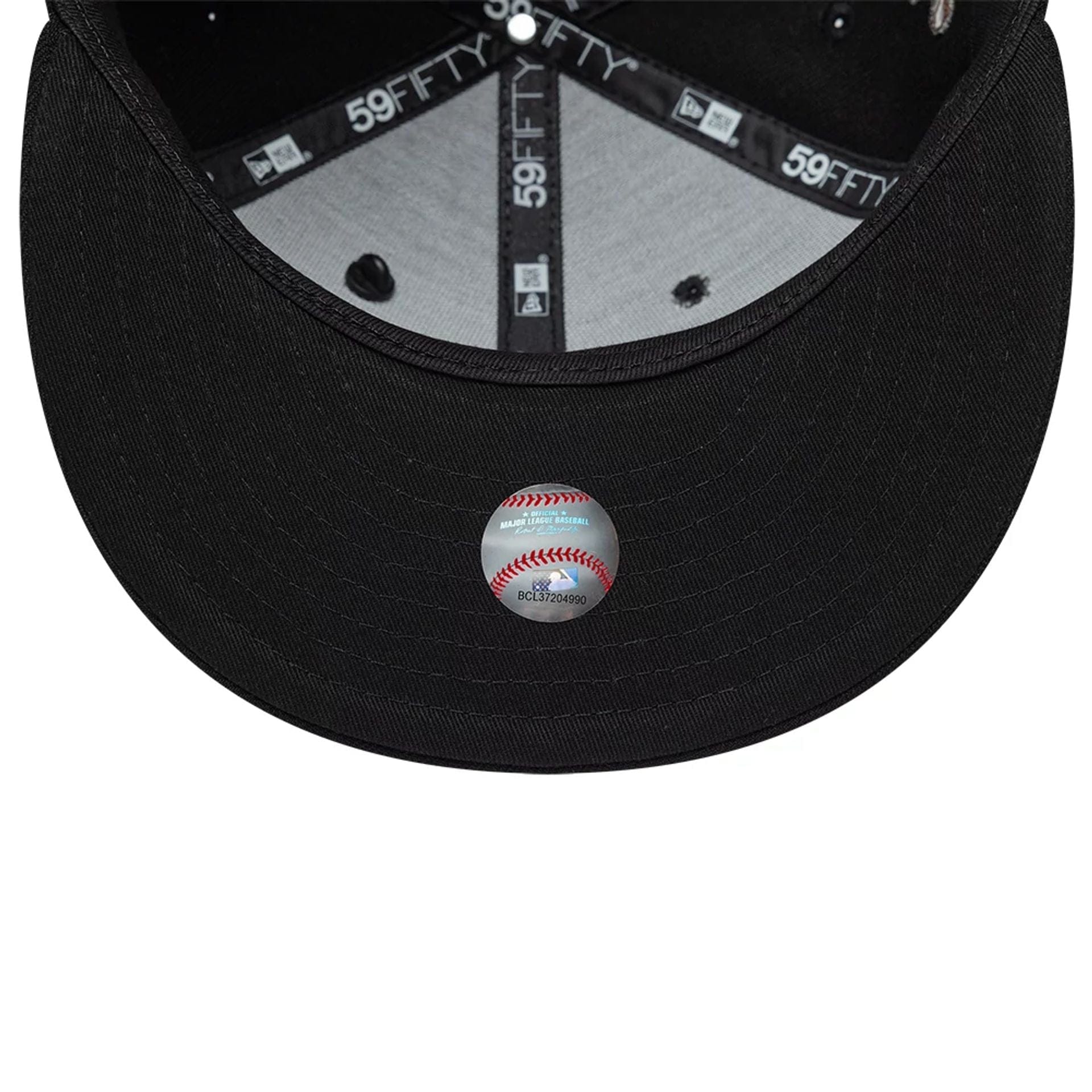 Pictured is this MLB Food Chicago White Sox 59FIFTY Fitted cap in black. 7
