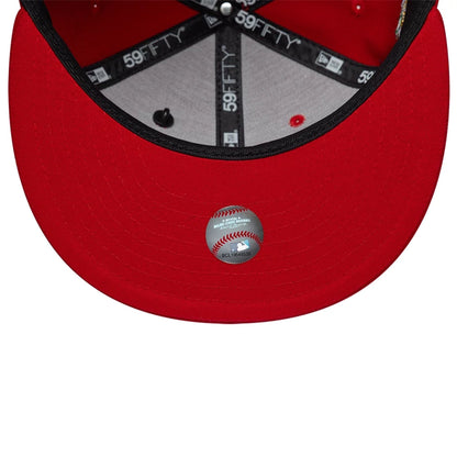 Pictured is this MLB Food New York Yankees 59FIFTY Fitted cap in red. 7