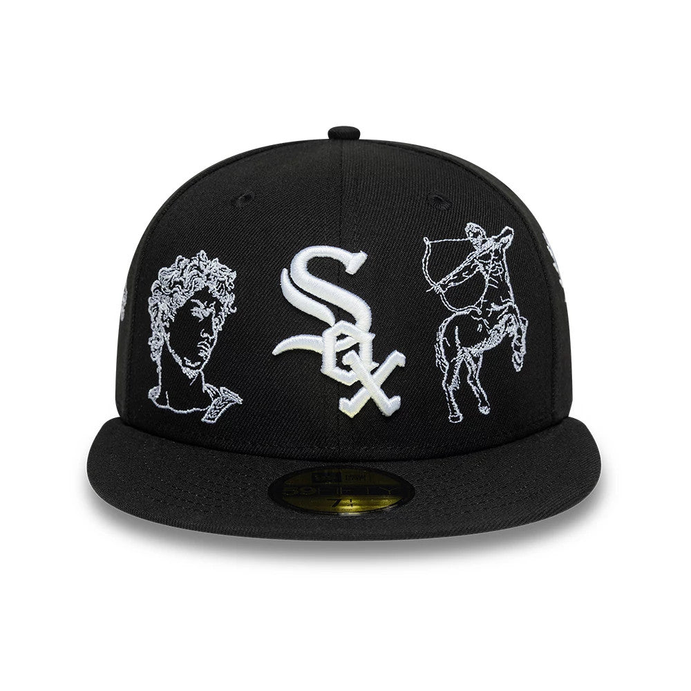 Pictured is this MLB Mythical Chicago White Sox 59FIFTY Fitted cap in black. 3