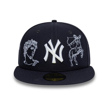 Pictured is this MLB Mythical New York Yankees 59FIFTY Fitted cap in navy. 3