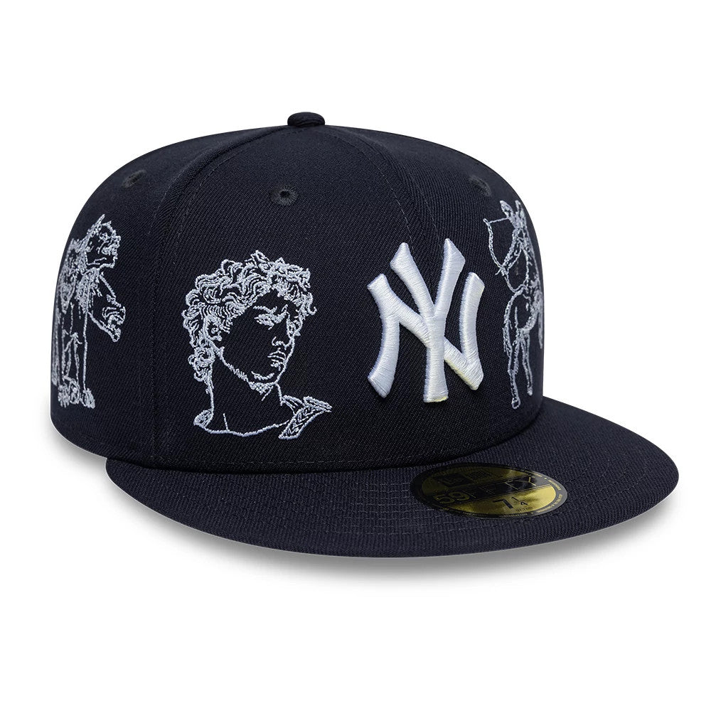 Pictured is this MLB Mythical New York Yankees 59FIFTY Fitted cap in navy. 4