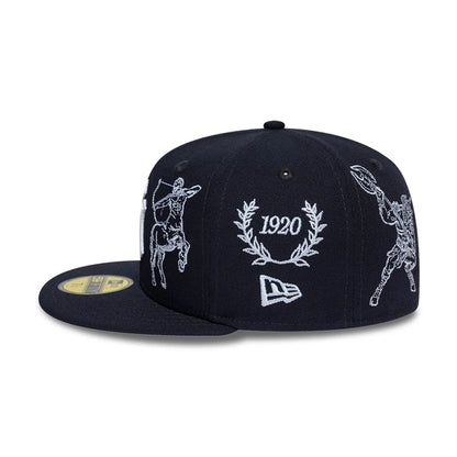 Pictured is this MLB Mythical New York Yankees 59FIFTY Fitted cap in navy. 5