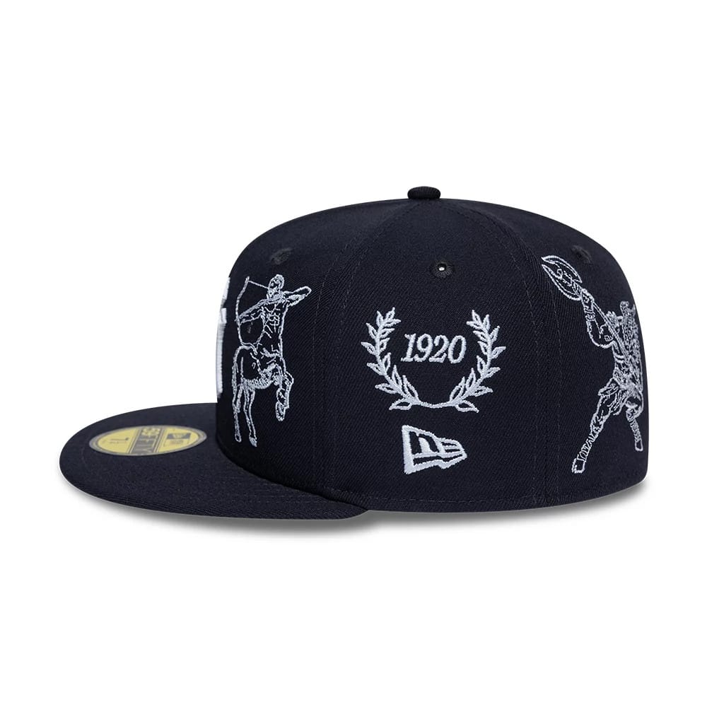 Pictured is this MLB Mythical New York Yankees 59FIFTY Fitted cap in navy. 5