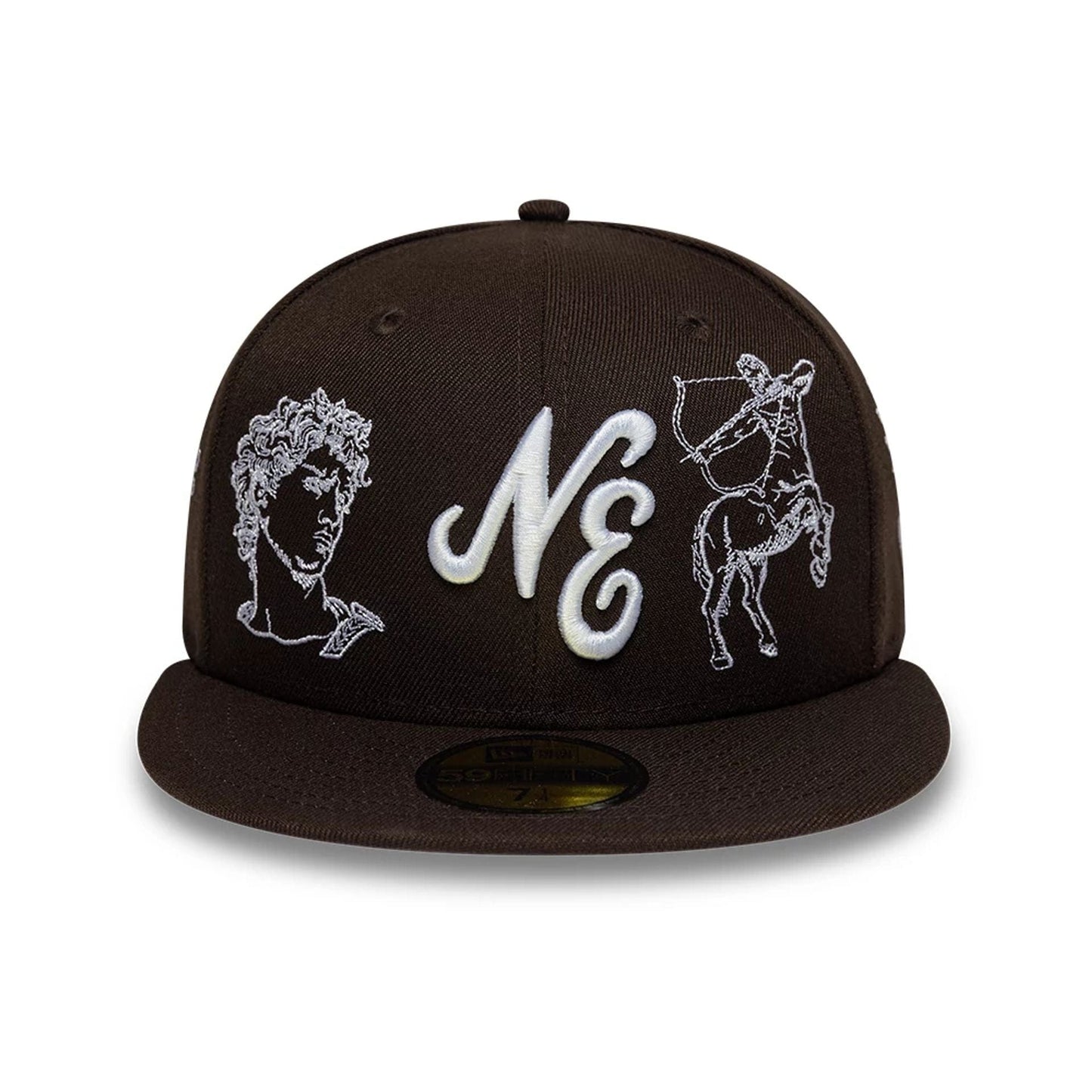 Pictured is this New Era Mythical 59FIFTY Fitted cap in dark brown. 3