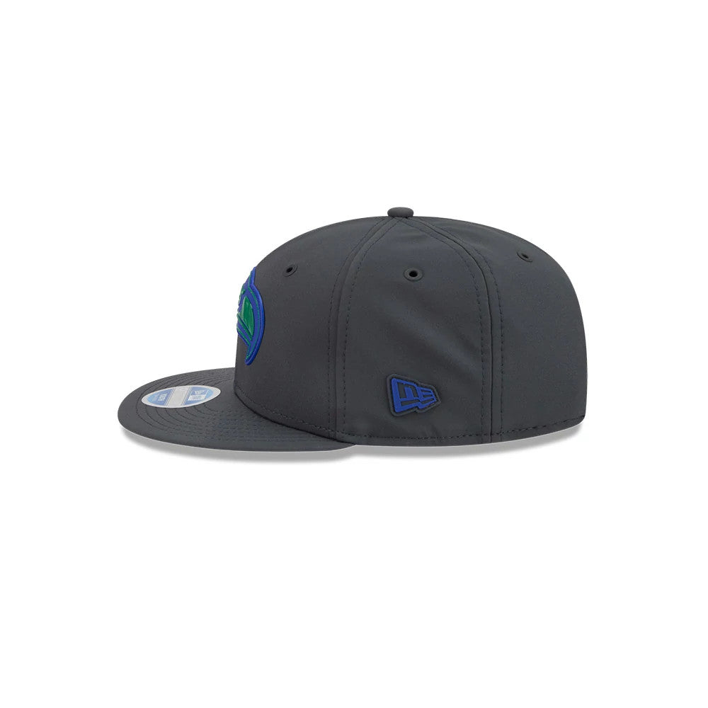 Pictured is this Youth NFL Sideline 2026 Seattle Seahawks 9FIFTY Snapback cap in charcoal. 5