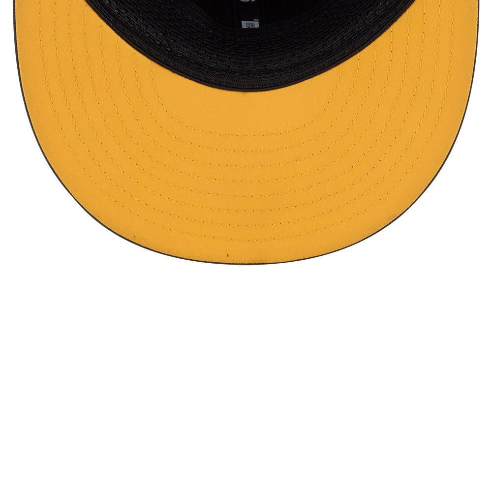 Pictured is this Youth NFL Sideline 2026 Pittsburgh Steelers 9FIFTY Snapback cap in charcoal. 2