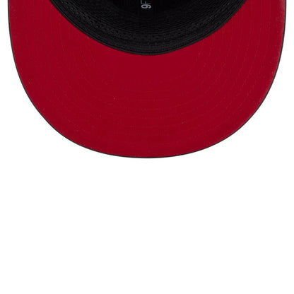 Pictured is this Youth NFL Sideline 2026 San Francisco 49ers 9FIFTY Snapback cap in charcoal. 2