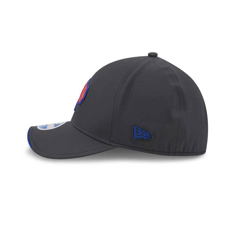 Pictured is this NFL Sideline 2026 Buffalo Bills 39THIRTY M-Crown Stretch Fit cap in charcoal. 4