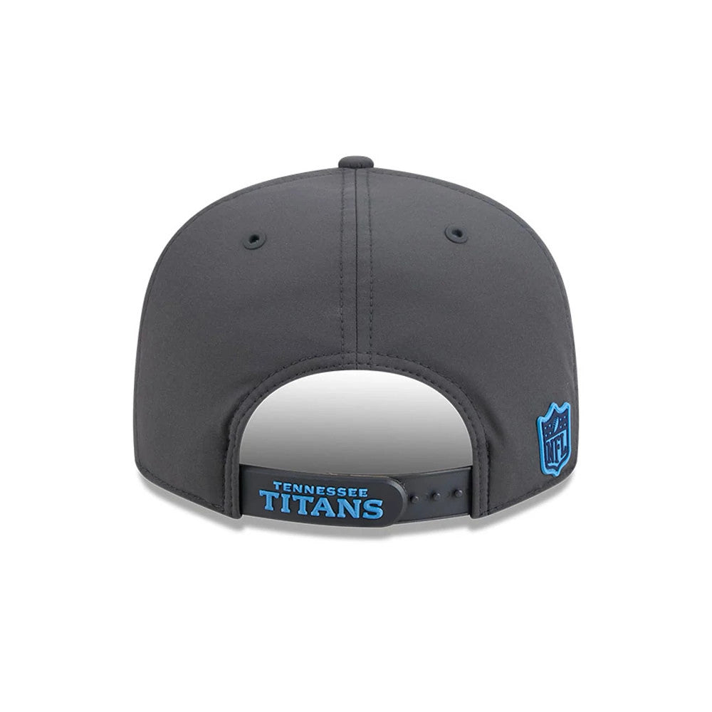 Pictured is this NFL Sideline 2026 Tennessee Titans 9FIFTY Snapback cap in charcoal. 5