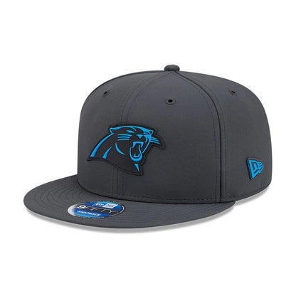 Pictured is this NFL Sideline 2026 Carolina Panthers 9FIFTY Snapback cap in charcoal. 1