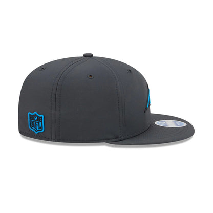 Pictured is this NFL Sideline 2026 Carolina Panthers 9FIFTY Snapback cap in charcoal. 6