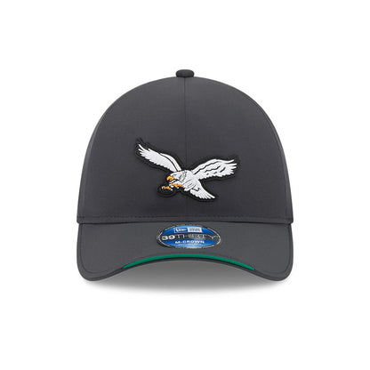 Pictured is this NFL Sideline 2026 Philadelphia Eagles 39THIRTY M-Crown Stretch Fit cap in charcoal. 2