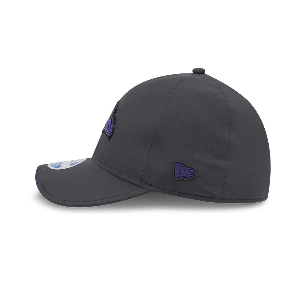 Pictured is this NFL Sideline 2026 Baltimore Ravens 39THIRTY M-Crown Stretch Fit cap in charcoal. 4
