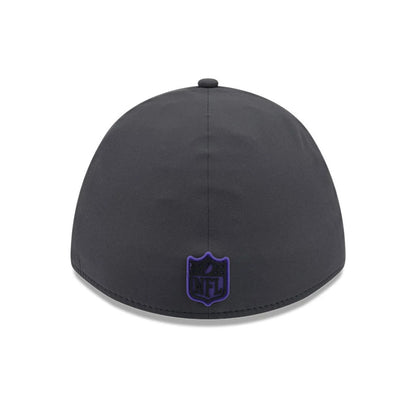 Pictured is this NFL Sideline 2026 Baltimore Ravens 39THIRTY M-Crown Stretch Fit cap in charcoal. 6