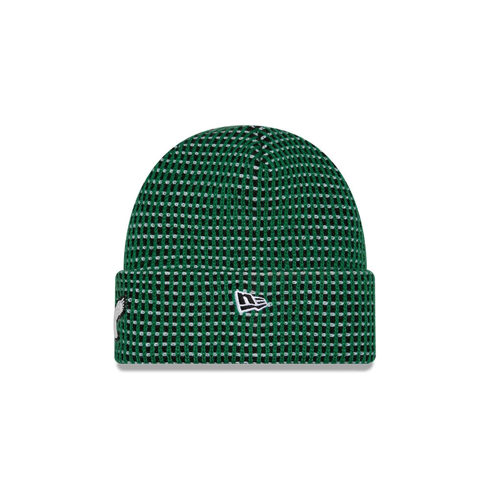 Pictured is this NFL Sideline 2026 Philadelphia Eagles Cuff Knit Beanie Hat in Green. 2