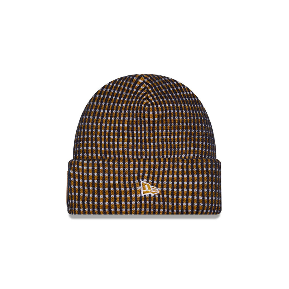 Pictured is this NFL Sideline 2026 Green Bay Packers Cuff Knit Beanie Hat in dark blue. 2