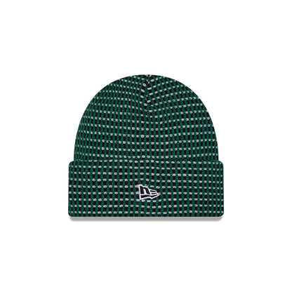 Pictured is this NFL Sideline 2026 New York Jets Cuff Knit Beanie Hat in Dark Green. 2