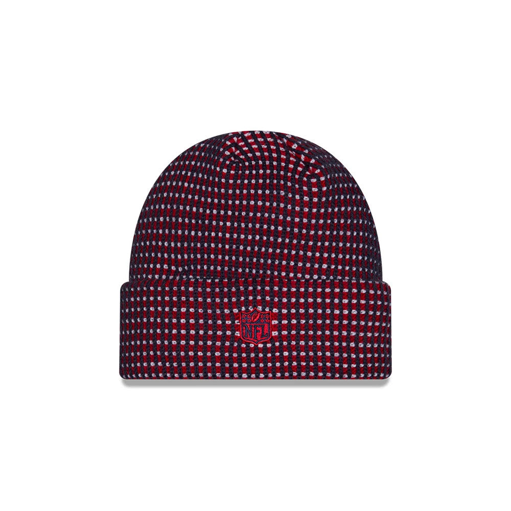 Pictured is this NFL Sideline 2026 New York Giants Cuff Knit Beanie Hat in dark blue. 3