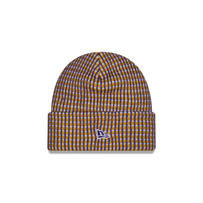 Pictured is this NFL Sideline 2026 Minnesota Vikings Cuff Knit Beanie Hat in Yellow. 3