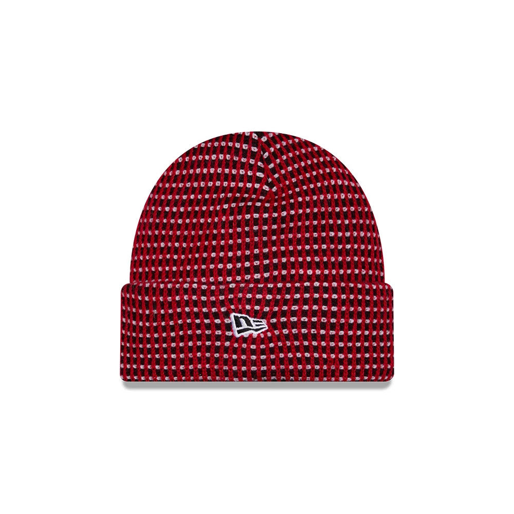 Pictured is this NFL Sideline 2026 Atlanta Falcons Cuff Knit Beanie Hat in Red. 2