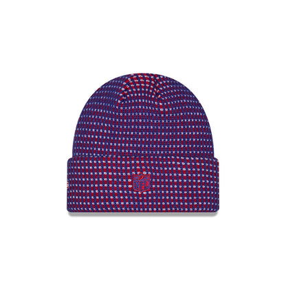 Pictured is this NFL Sideline 2026 New England Patriots Cuff Knit Beanie Hat in blue. 3