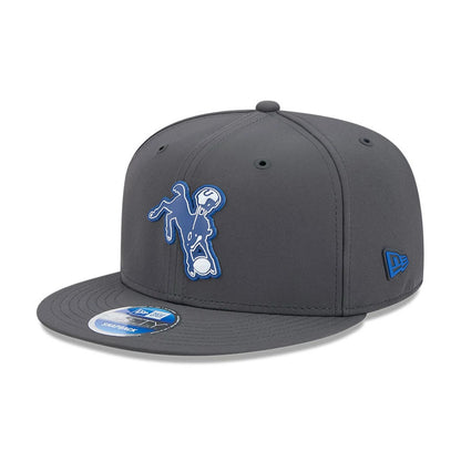 Pictured is this NFL Sideline 2026 Indianapolis Colts 9FIFTY Snapback cap in charcoal. 1