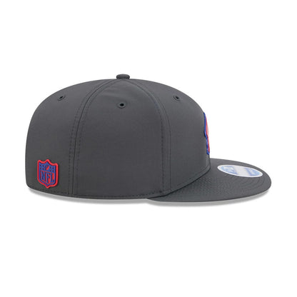 Pictured is this NFL Sideline 2026 Buffalo Bills 9FIFTY Snapback cap in charcoal. 7