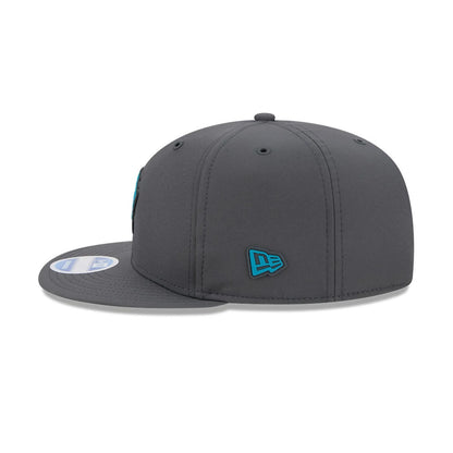 Pictured is this NFL Sideline 2026 Jacksonville Jaguars 9FIFTY Snapback cap in charcoal. 6