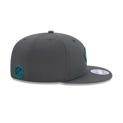 Pictured is this NFL Sideline 2026 Jacksonville Jaguars 9FIFTY Snapback cap in charcoal. 7