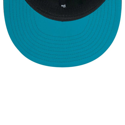 Pictured is this NFL Sideline 2026 Jacksonville Jaguars 9FIFTY Snapback cap in charcoal. 2