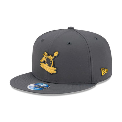 Pictured is this NFL Sideline 2026 Pittsburgh Steelers 9FIFTY Snapback cap in charcoal. 1