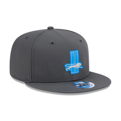 Pictured is this NFL Sideline 2026 Detroit Lions 9FIFTY Snapback cap in charcoal. 4