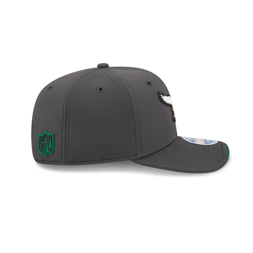 Pictured is this NFL Sideline 2026 Philadelphia Eagles 9SEVENTY Stretch Snap cap in charcoal. 6