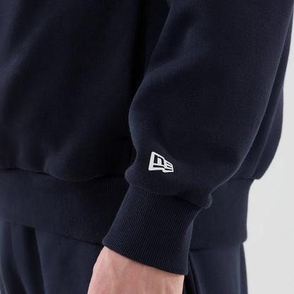The model is wearing this NBA Core Plus LA Lakers Pullover Hoodie in navy. 5