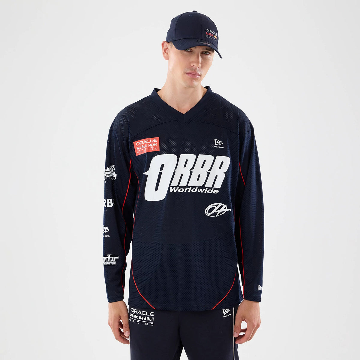 The model is wearing this Red Bull Racing Hockey Jersey in dark blue. 1