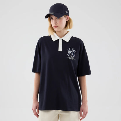 The model is wearing this MLB New York Yankees Polo T-Shirt in navy. 4