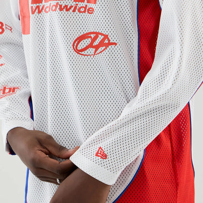 The model is wearing this Red Bull Racing Hockey Jersey in white. 5