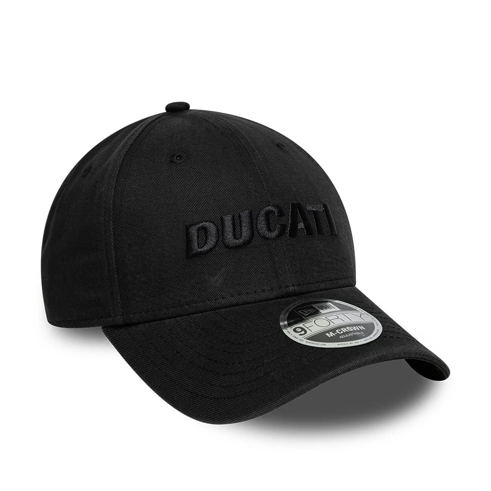 Pictured is this Ducati Motor Black On Black 9FORTY M-Crown cap in black. 3