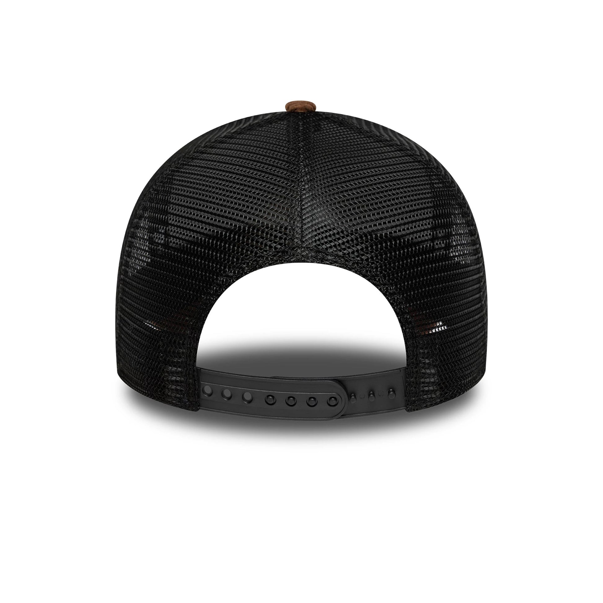 Pictured is this Red Bull Racing Distressed Cord 9FORTY A-Frame Trucker cap in brown. 4