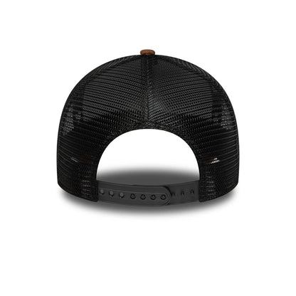 Pictured is this Red Bull Racing Distressed Cord 9FORTY A-Frame Trucker cap in brown. 4