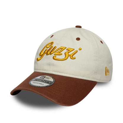 Pictured is this Moto Guzzi wordmark 9TWENTY cap in brown. 3