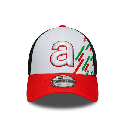 Pictured is this Aprilia Graphic 9FORTY cap in white & red. 2