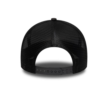 Pictured is this Aston Villa FC Faux Suede 9FORTY E-Frame Trucker cap in dark grey. 5
