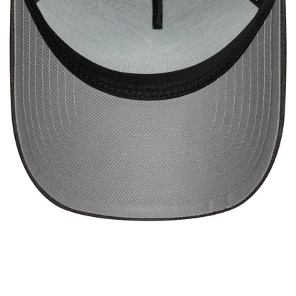 Pictured is this Aston Villa FC Faux Suede 9FORTY E-Frame Trucker cap in dark grey. 2