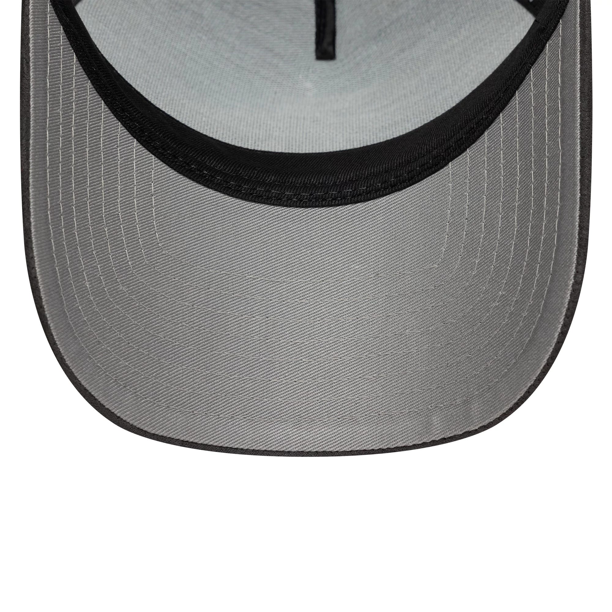 Pictured is this Aston Villa FC Faux Suede 9FORTY E-Frame Trucker cap in dark grey. 2