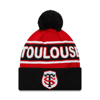 Pictured is this Stade Toulousain Sport Stade Toulousain Cuff Knit Beanie hat in red. 1