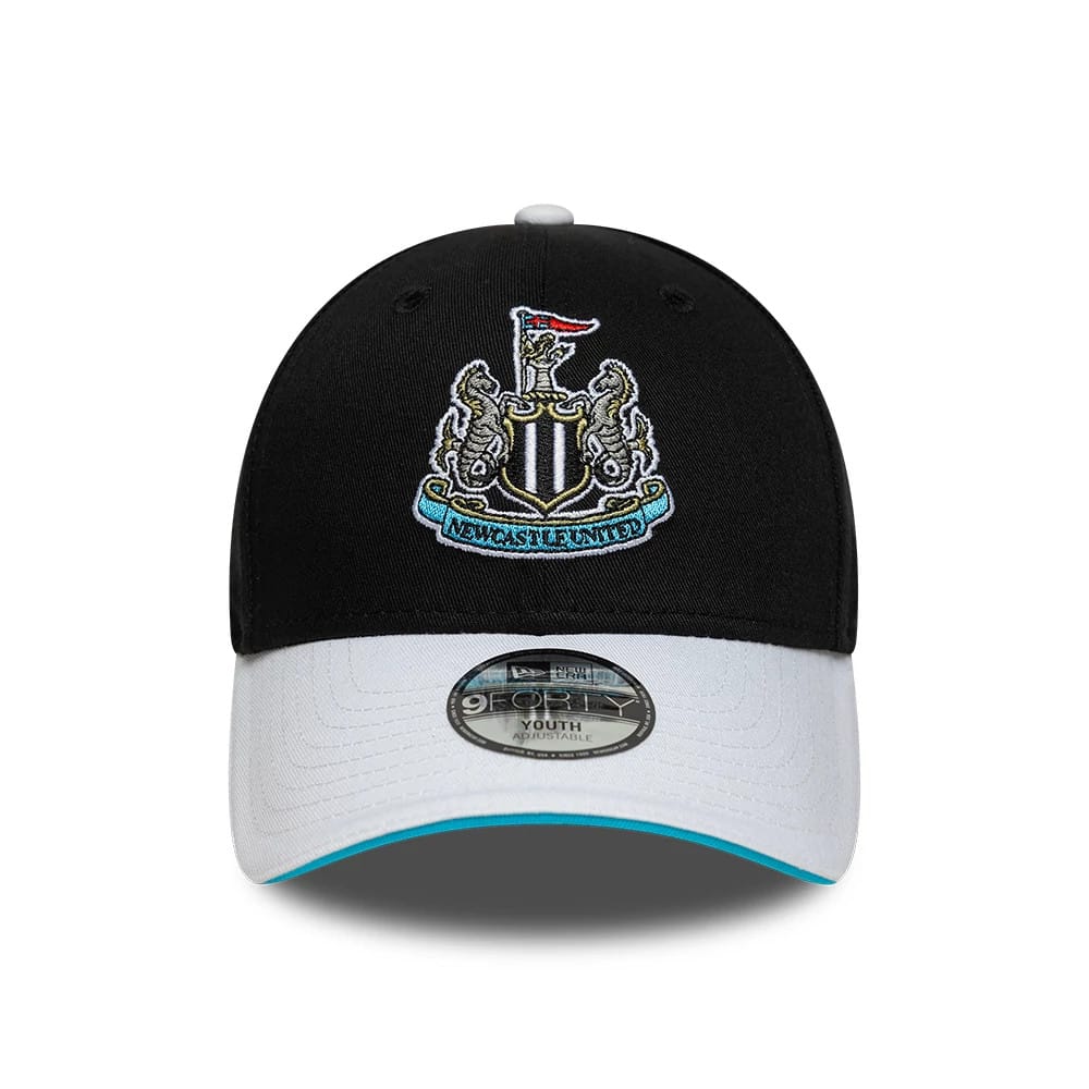Pictured is this Youth Newcastle United FC Team 9FORTY cap in black & white.  2
