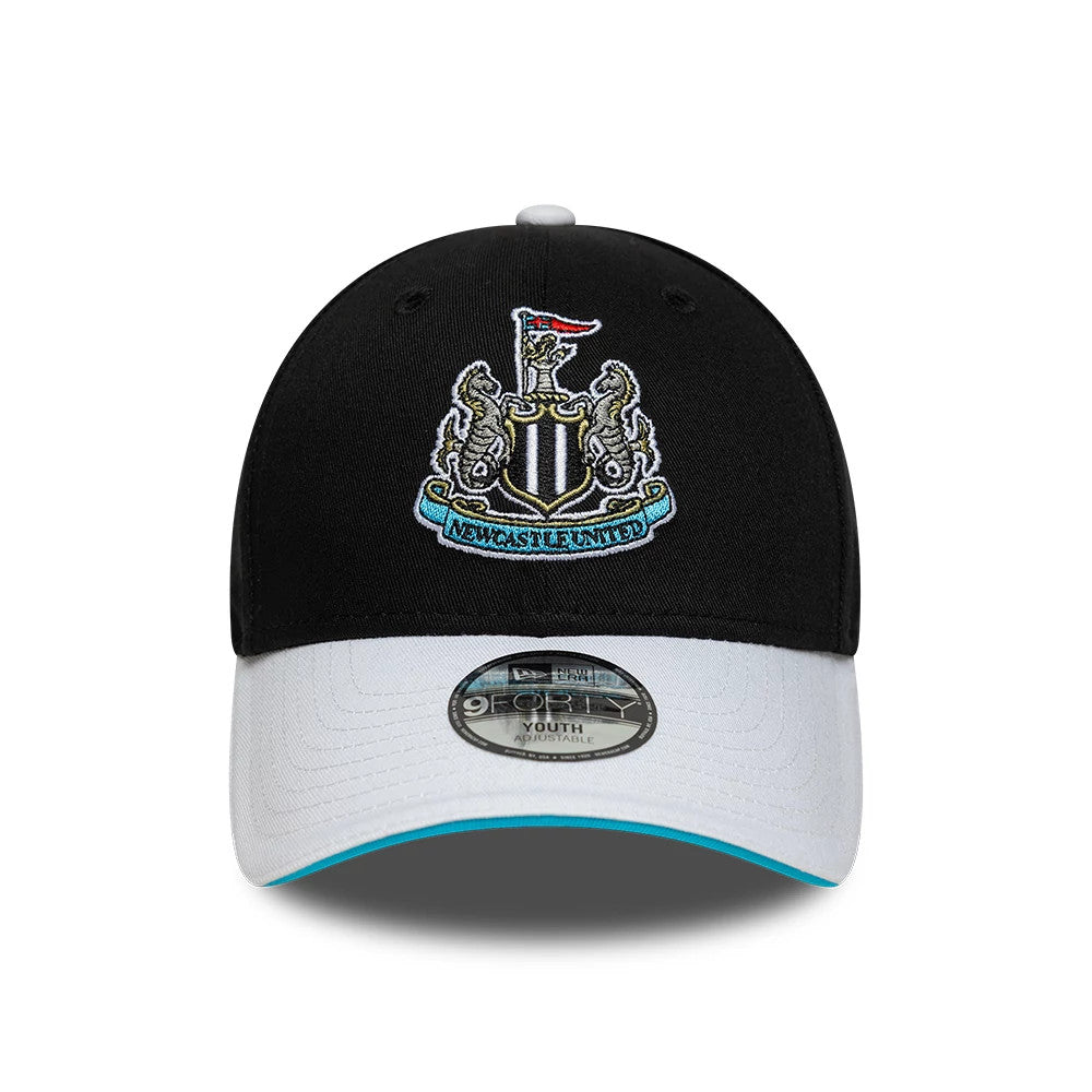 Pictured is this Youth Newcastle United FC Team 9FORTY cap in black & white.  2