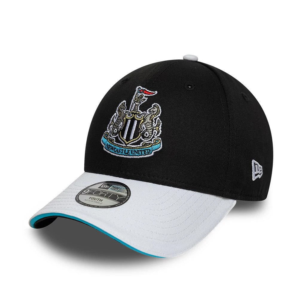 Pictured is this Youth Newcastle United FC Team 9FORTY cap in black & white.  1